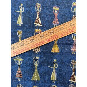 Fabric Donghia Au Marche Woven in France Upholstery Sample Figural 12” L x 16” W